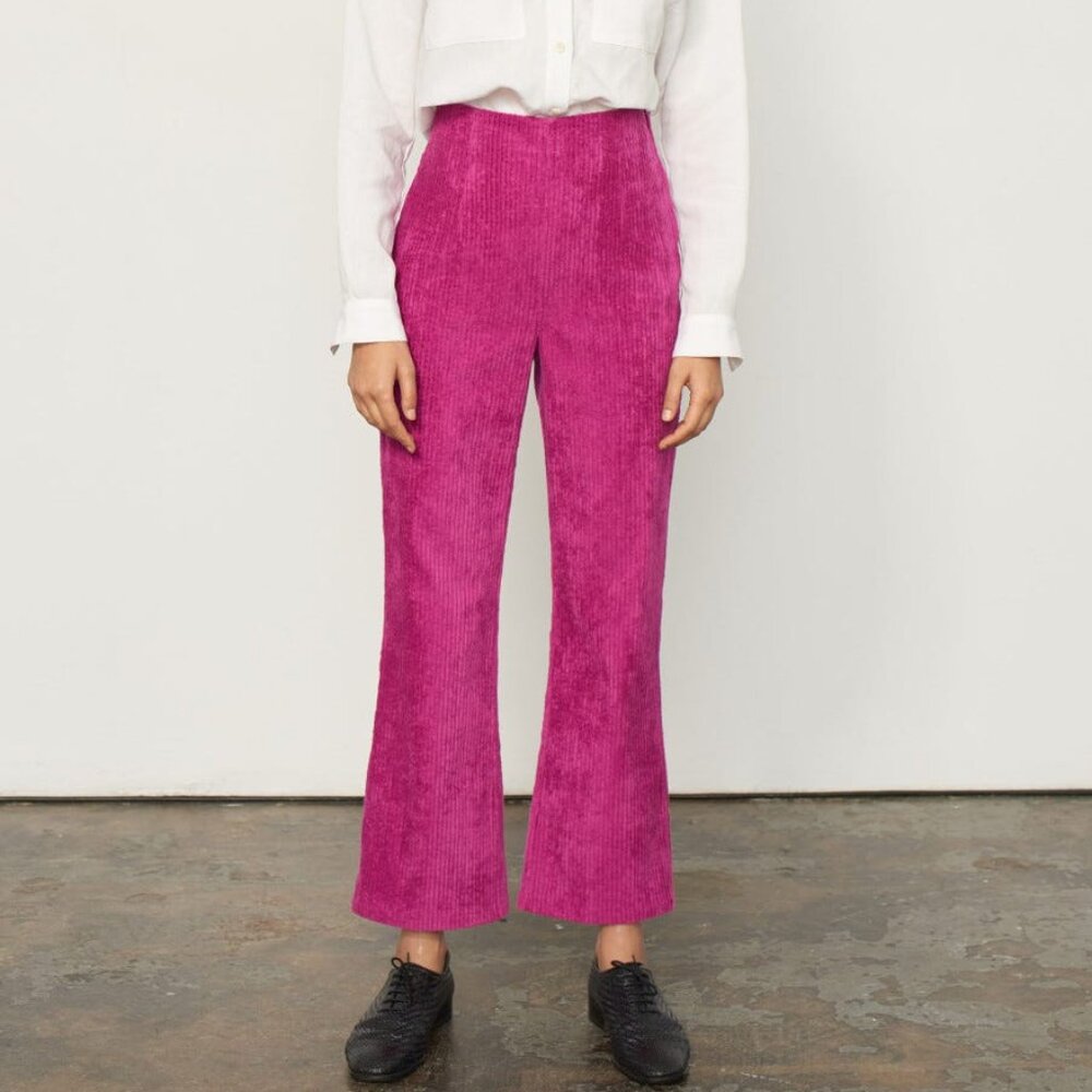Lucy Pant in Raspberry corduroy